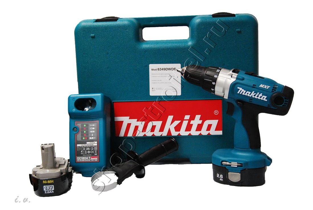 Увеличенная фотография Аккум. дрель - шуруповерт Makita 6349 DWDE